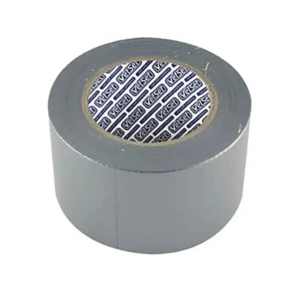 Gray vetset sealing tape roll with reinforced duct tape and valse logo pattern for hoof care use