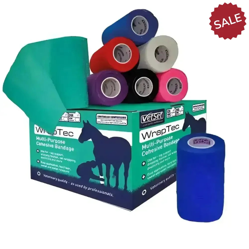 Vetset Wraptec Cohesive Bandage (Vet Wrap) Blue Vet Wrap