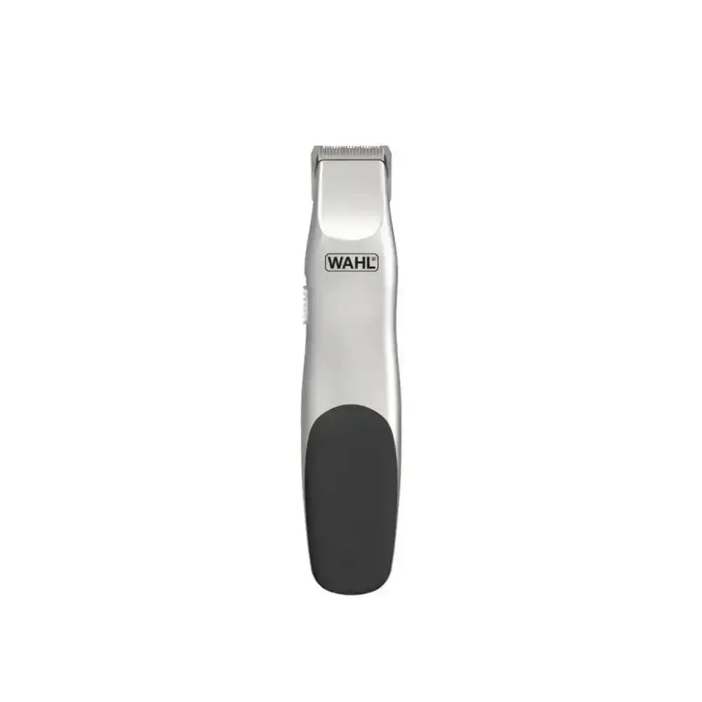 Silver and black wahl battery operated pet trimmer with a sleek ergonomic design for high-performance animal care