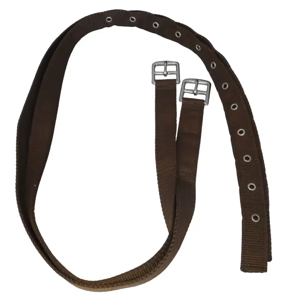 Webbing Stirrup Leathers Black Small