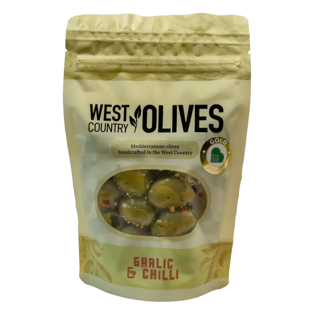 West Country Garlic & Chilli Olives 175g
