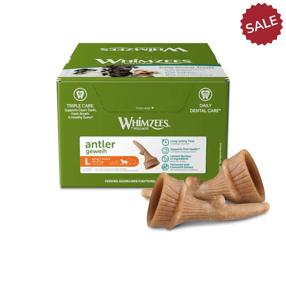 Whimzees Antler Display L x22 Dog Treats