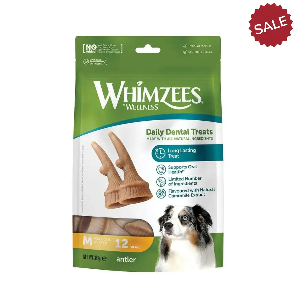 Whimzees Antler Treat Pack Large Dog Treats