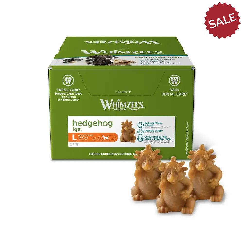 Whimzees Hedgehog Display Box L x30 Dog Treats