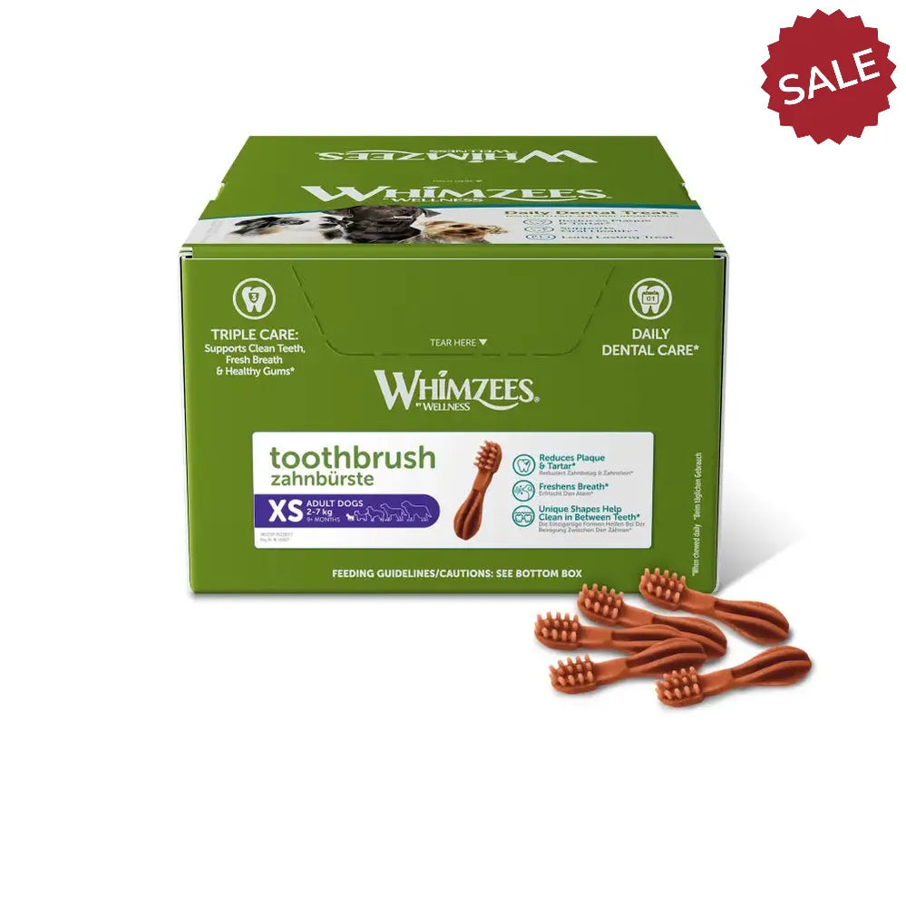 Whimzees Toothbrush XS Dispay 350x70mm Pet Teeth & Breath
