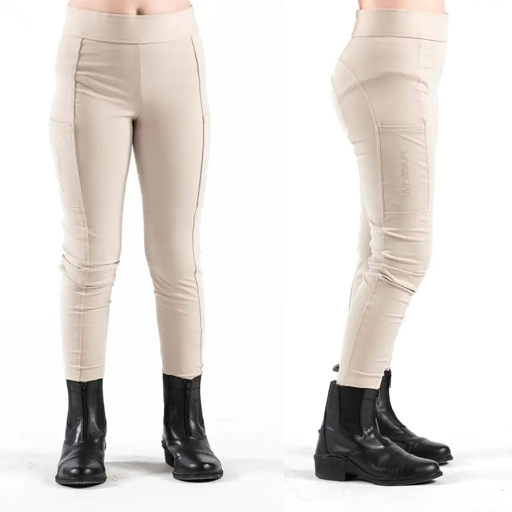 Whitaker B205K Clitheroe Child Tights Beige 11/12 Years Beige Riding Tights
