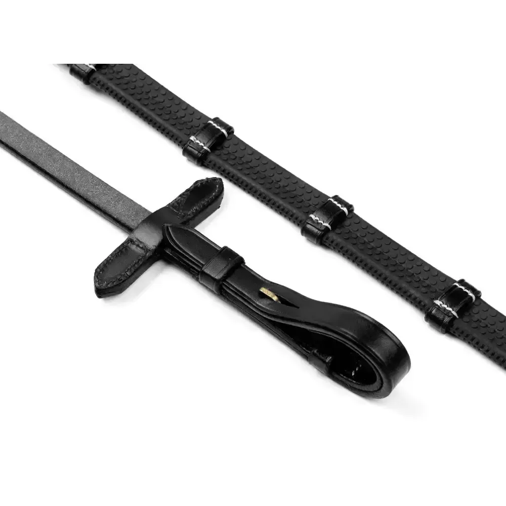 Whitaker Rer052 Valencia 9-Loop 1/2 Reins Black COB BLACK Reins