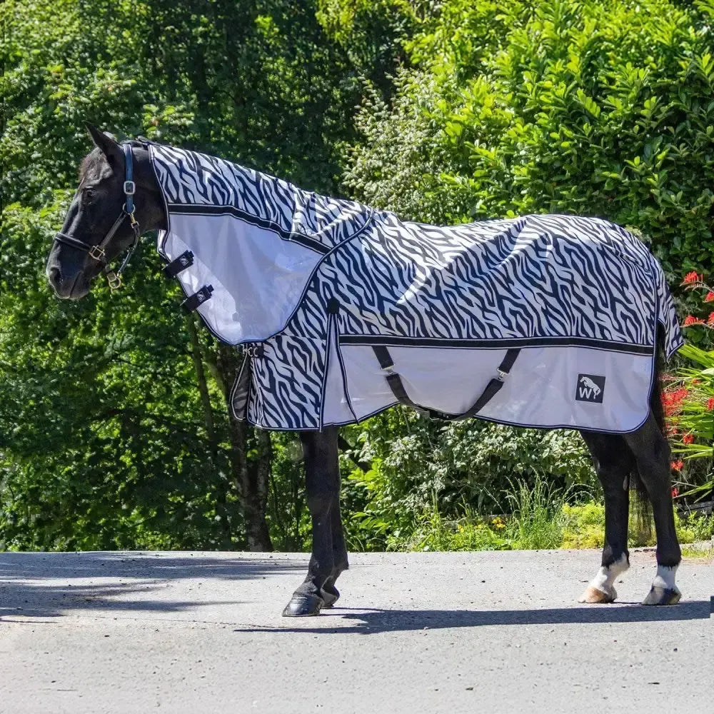 Whr28 W-Horse Airflo Turnout Rug Combo Zebra 5' 6" Zebra Turnout Rugs