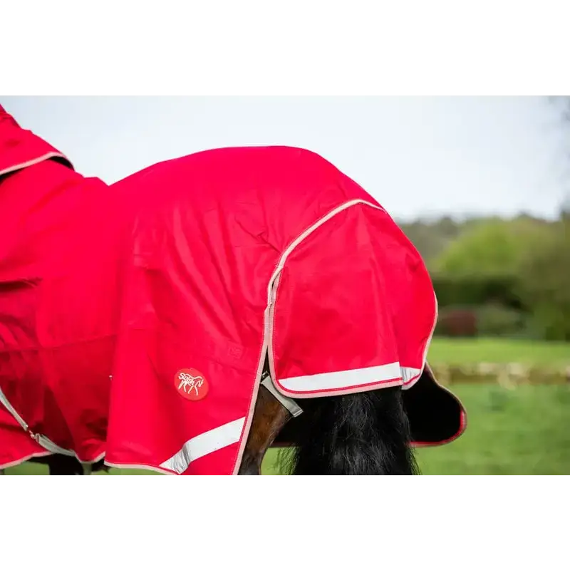 Swish WIDE FIT 100g Detachable Neck Turnout Rug - Red 4'3 WF Turnout Rugs