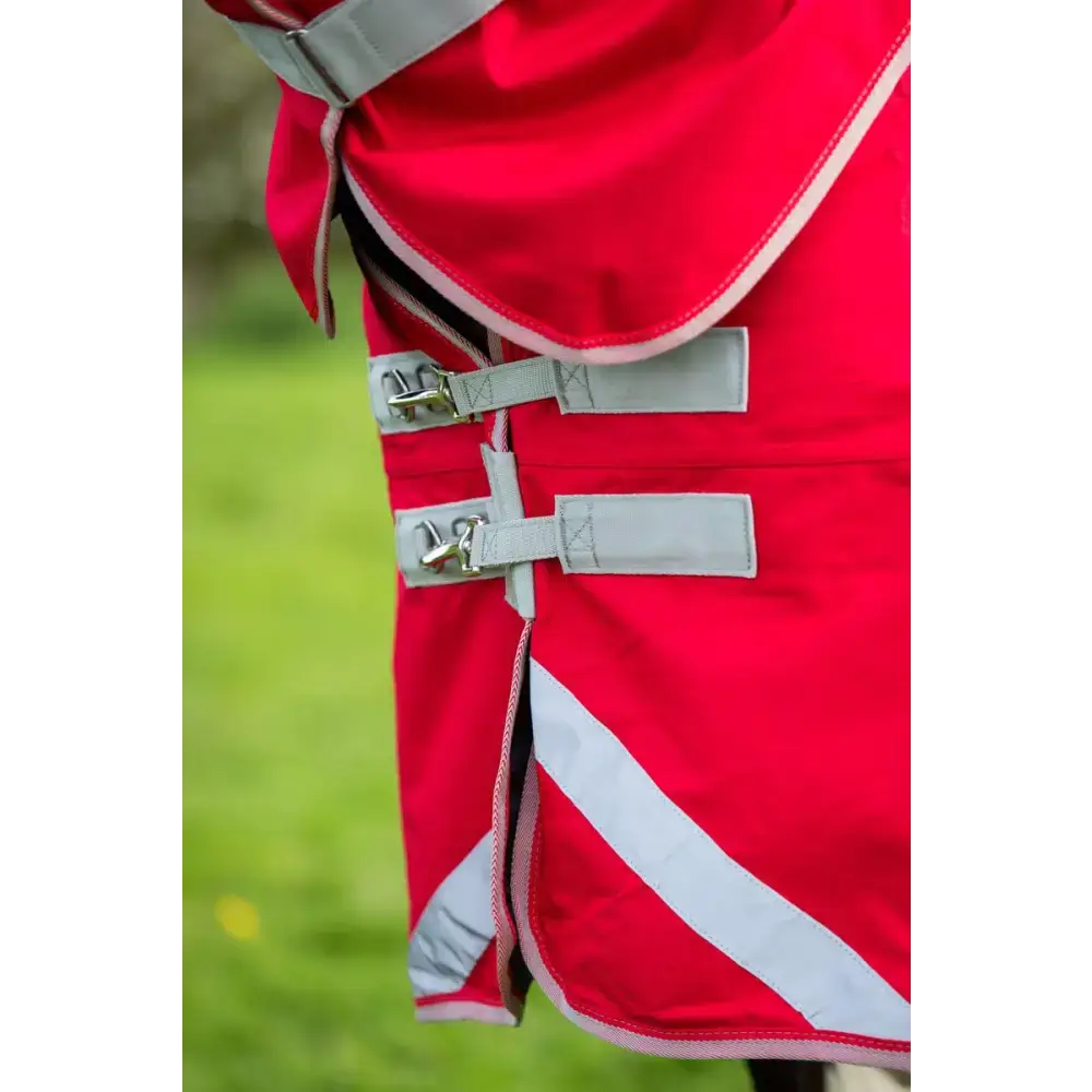 Swish WIDE FIT 100g Detachable Neck Turnout Rug - Red 4'3 WF Turnout Rugs