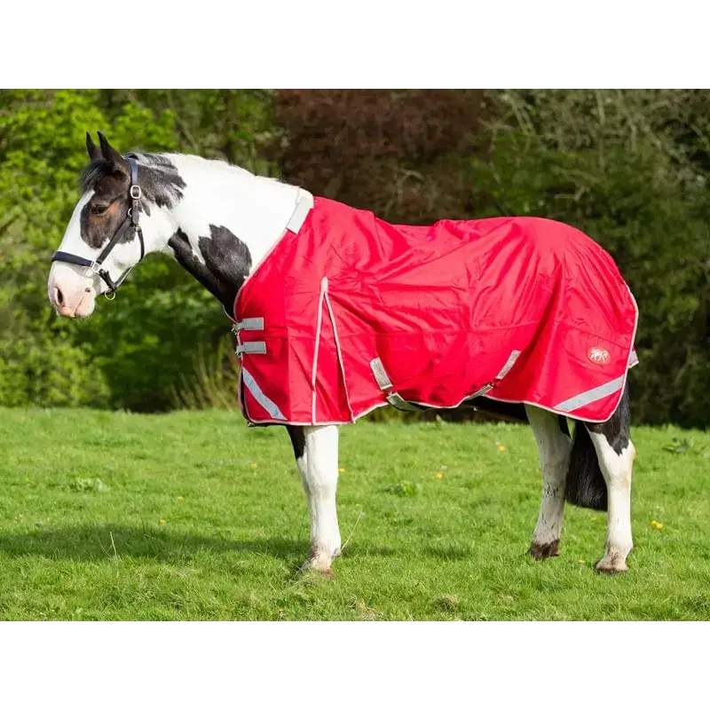 Swish WIDE FIT 200G Detachable Neck Turnout Rug - Red 4'3 WF Turnout Rugs