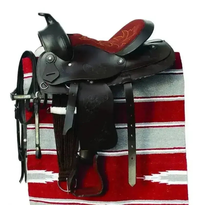Windsor Western Saddle, Bridle And Saddle Pad Set Havana Cob Saddles