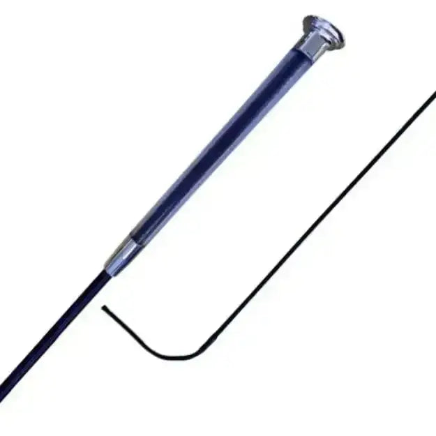 Black handled dressage whip with silver metallic gel handle from woof wear gel fusion dressage collection
