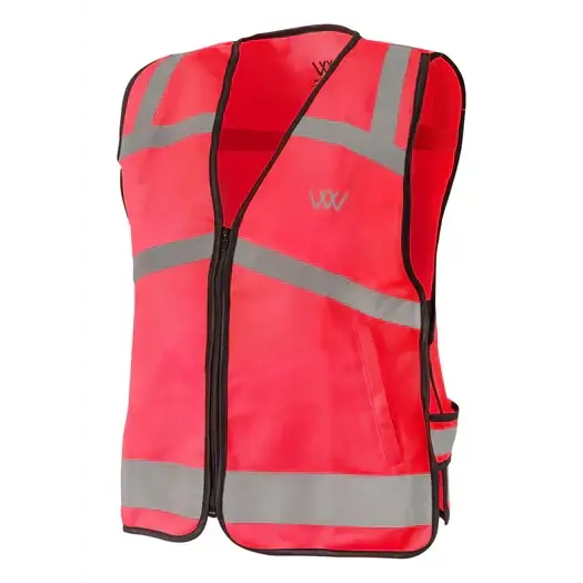 Woof Wear Hi Vis Riding Vest Hi Viz Pink Junior Small / Junior Medium Hi-Vis