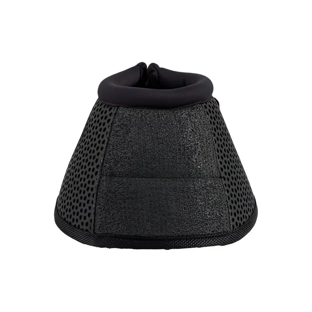 Black woof wear ivent turn overreach boot with mesh and fabric design for horse hoof protection