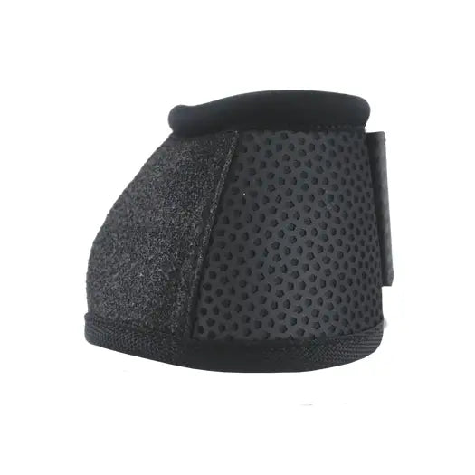 Black woof wear ivent overreach boot with perforated mesh design and textured rubber sole for turn overreach protection