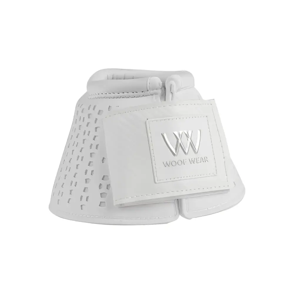 White woof wear ivent overreach boot with perforated leather and stitched logo patch designed for strike zone protection
