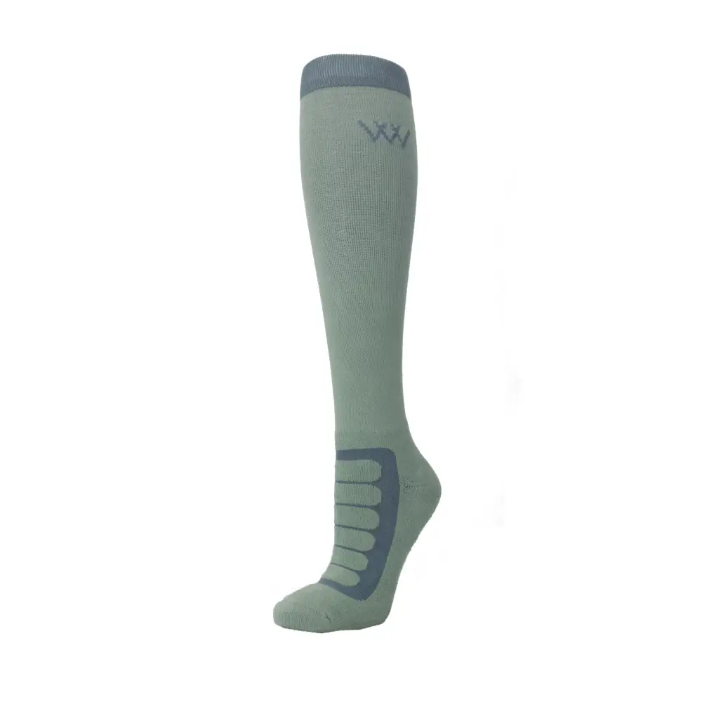 Woof Wear Long Bamboo Tech Riding Sock Sage Steel Small Riding Socks