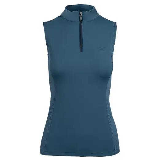 Woof Wear Sleeveless Tech Riding Shirt Petrol Blue UK06 Sleeveless Tops