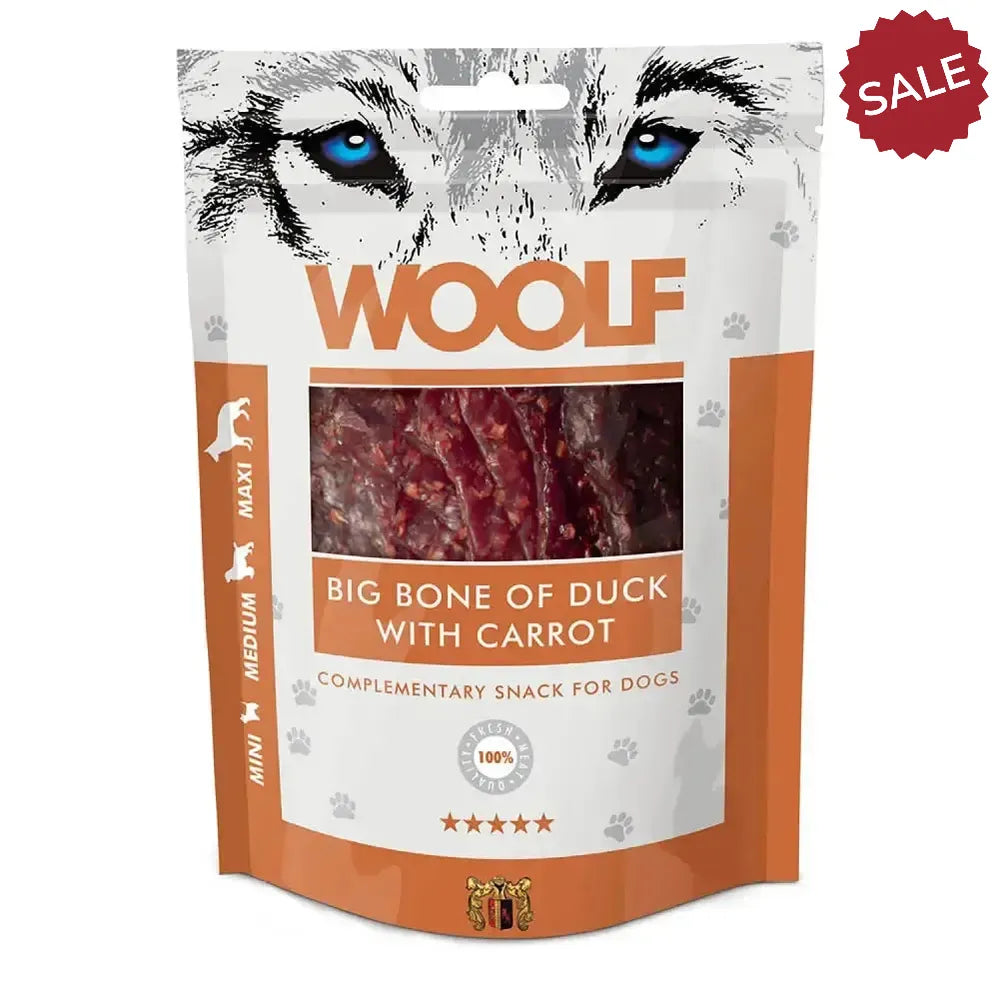 Woolf Big Bone Of Duck With Carrot 100g Dog Treats