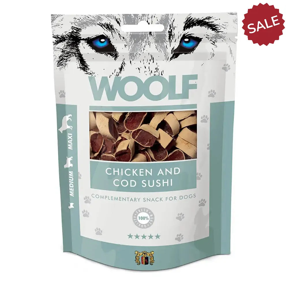Woolf Chicken & Cod Sushi 100g Dog Treats