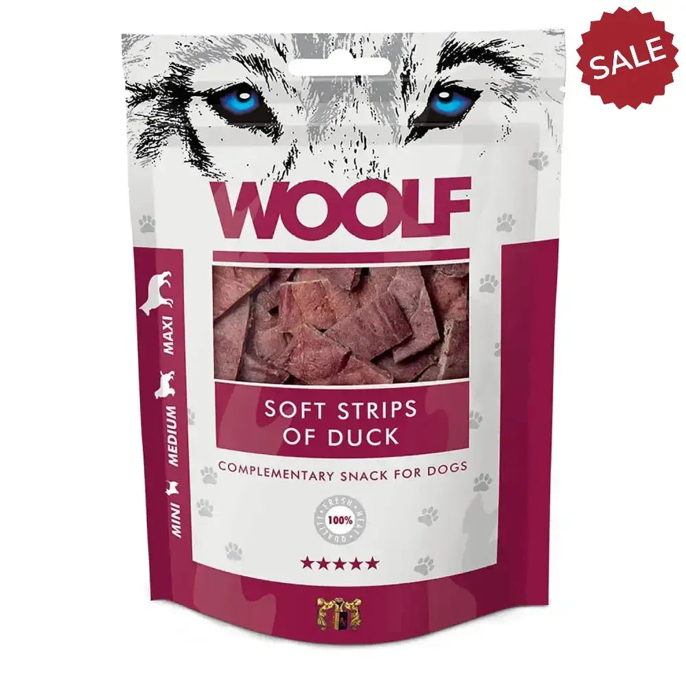 Woolf Soft Strips Of Duck 100g Dog Treats