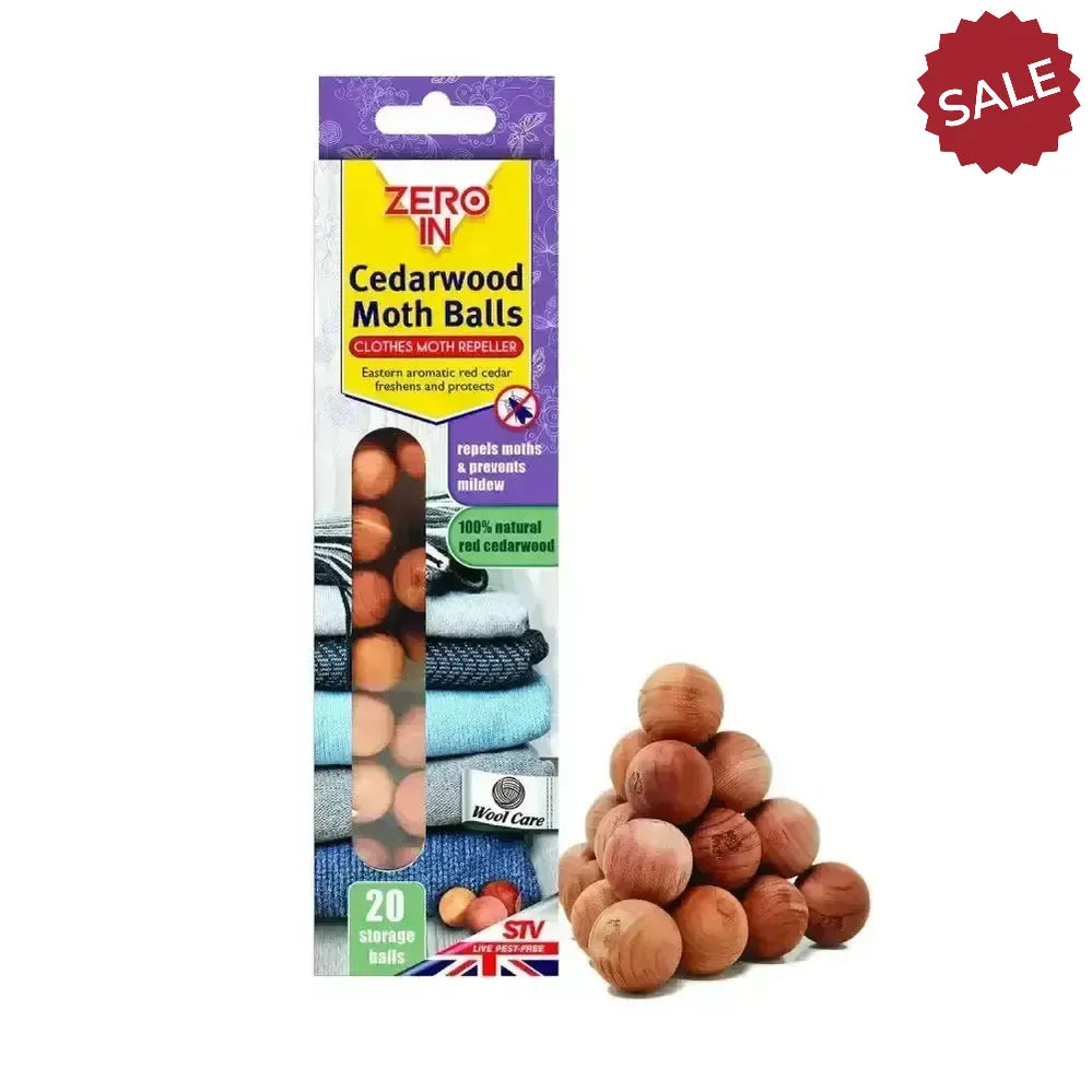 Zero In Cedarwood Clothes Moth Balls 20 BALLS Pest Control