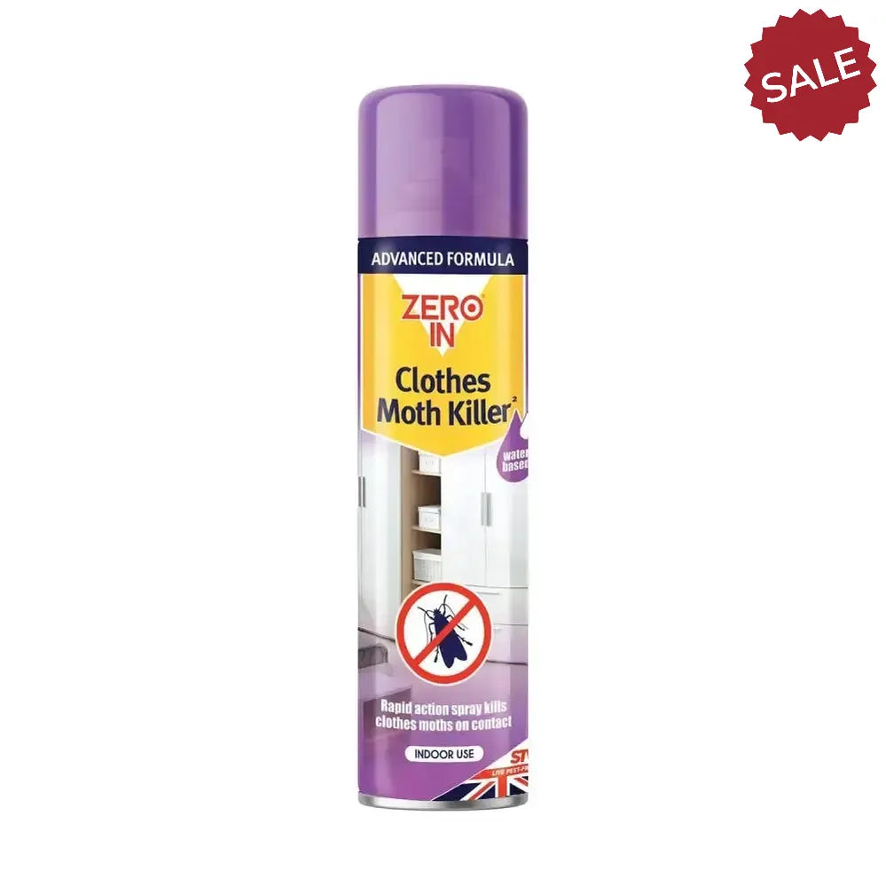 Zero In Clothes Moth Killer S Pray 300 ml aerosol Pest Control