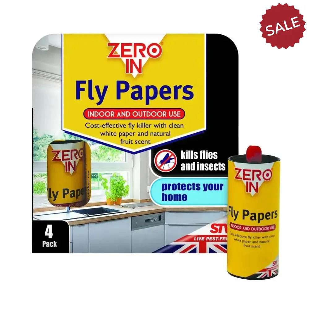 Zero In Fly Papers 4 Pack Pest Control