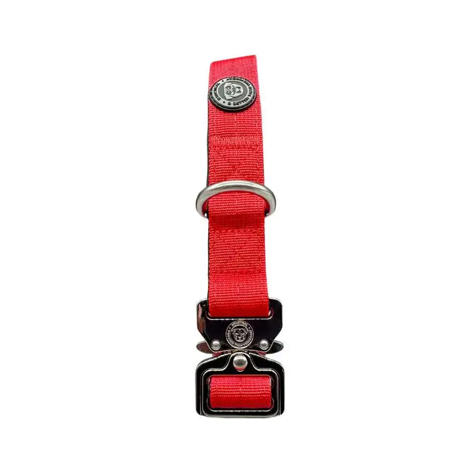 2.5cm Nylon BTactical™ Collar | Citrus Red Small Dog Collar