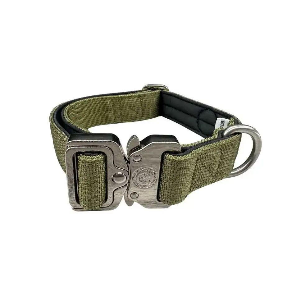 2.5cm Nylon BTactical™ Collar | Khaki Green Small Dog Collar
