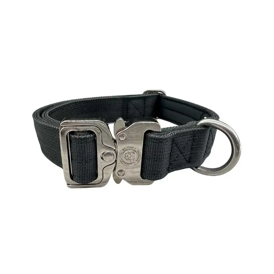 2.5cm Nylon BTactical™ Collar | Midnight Black Small Dog Collar