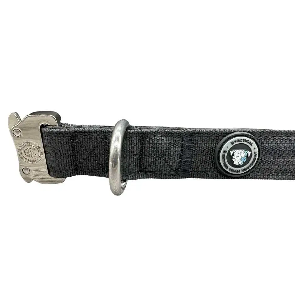 2.5cm Nylon BTactical™ Collar | Midnight Black Small Dog Collar