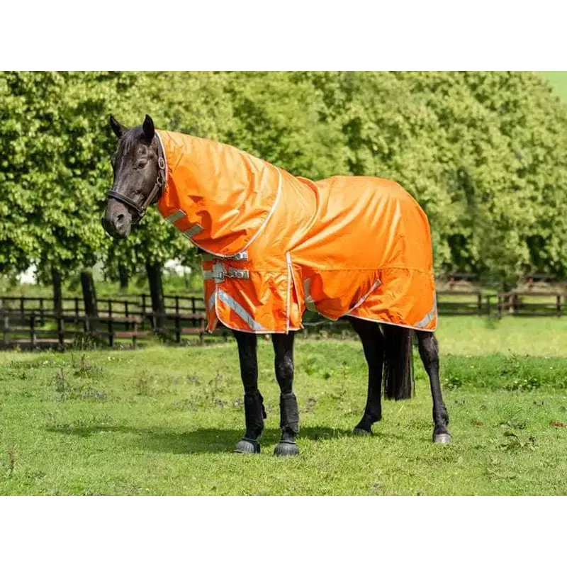 Swish 200G Detachable Neck Turnout Rug - Orange 4'3 Turnout Rugs