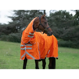 Swish 200G Detachable Neck Turnout Rug - Orange 4'3 Turnout Rugs