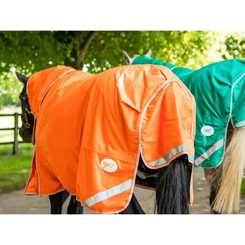 Swish 200G Detachable Neck Turnout Rug - Orange 4'3 Turnout Rugs