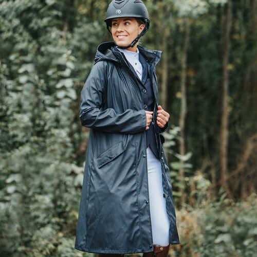 Outdoor Coats and Outdoor Jackets from Mountain Horse, Equidry, Mark Todd and Equisafety Official Stockists here in North Devon.  Long Waterproof Riding Coats and Short Waterproof Riding Coats in stock at Barnstaple Equestrian Supplies
