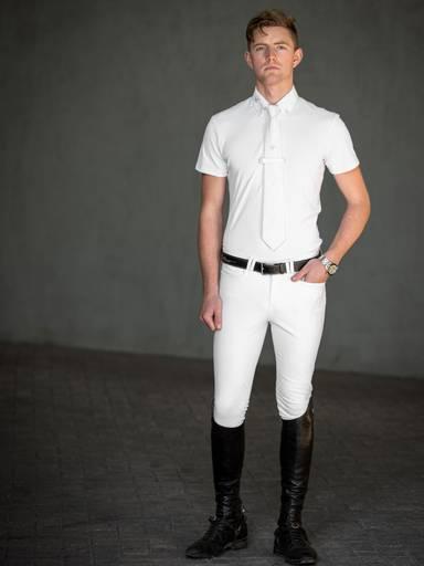 LeMieux Mens Competition Shirt White X-Small White Show Shirts