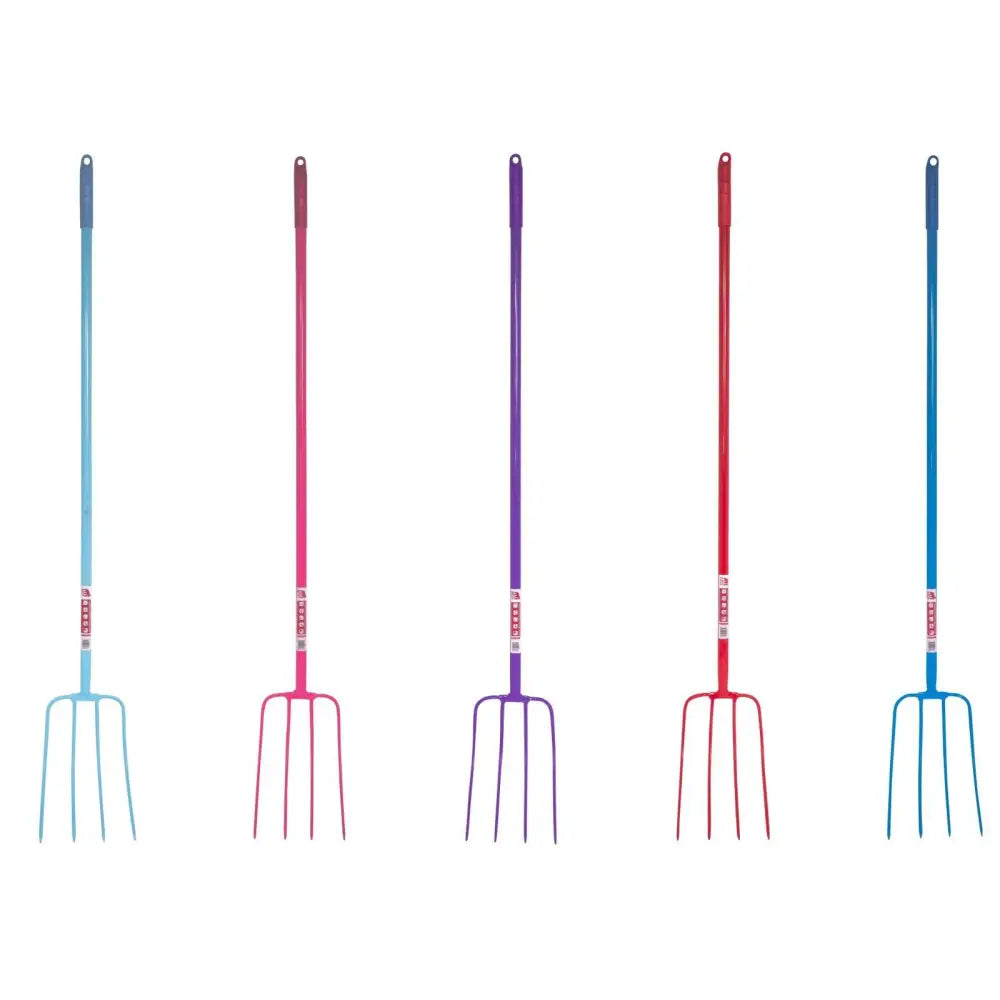 4 Prong Forks Straight Handle Blue Barnstaple Equestrian Supplies