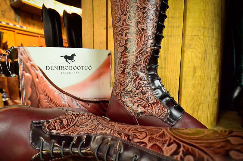 Deniro Long Riding Boots in Devon with Bespoke Riding Boot Fitting Service with Barnstaple Equestrian Supplies.  Deniro Riding Boots in stock
