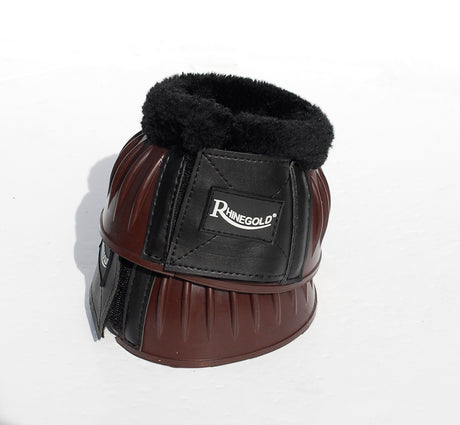 Rhinegold Fleece Trim Flexi Rubber Over Reach Boots Over Reach Boots Barnstaple Equestrian Supplies