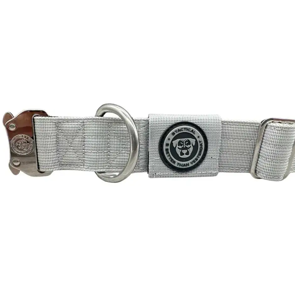 4cm Nylon BTactical™ Tracker Collar | Misty Grey Small Dog Collar