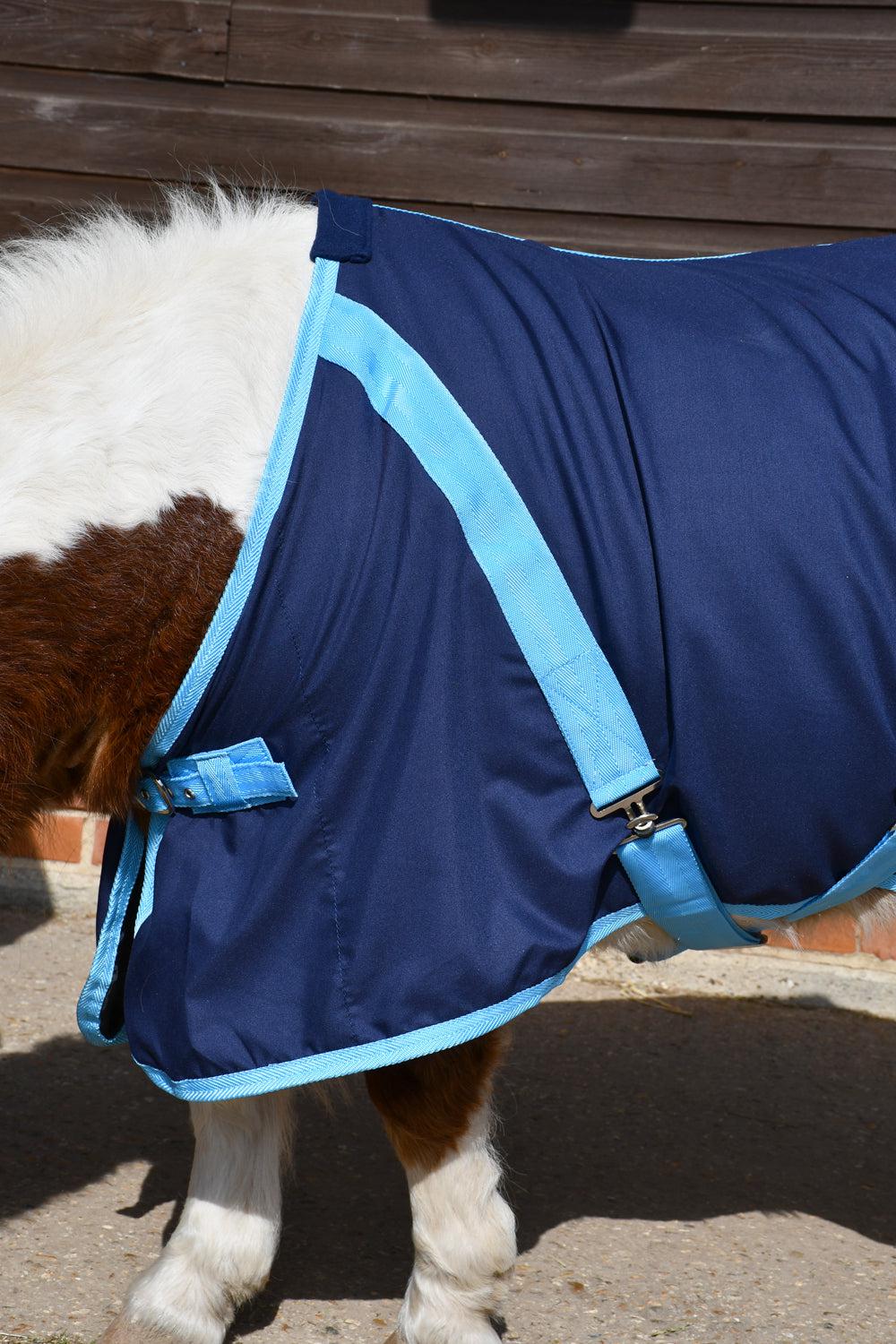 Rhinegold Mini Summer Sheet Navy / Blue Summer Sheets Barnstaple Equestrian Supplies