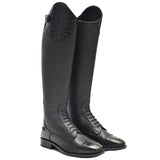 Rhinegold De-Luxe Leather Riding Boots With Mock Croc Trim