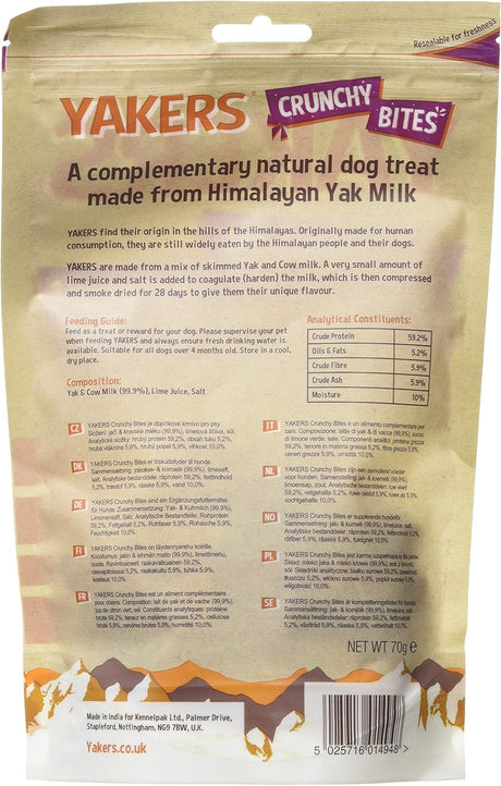Yakers Crunchy Bites 70g Dog Treats Barnstaple Equestrian Supplies