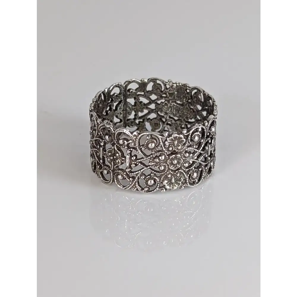 925 Silver Filigree Band – Artisan Ring for Him & Her G Rings
