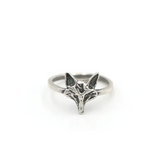 925 Silver Fox Ring – Nature-Inspired Handmade Gift for Animal Lovers G SILVER Rings
