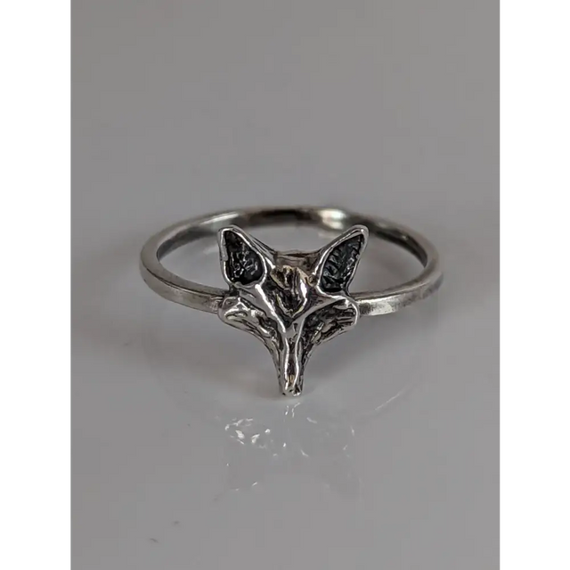 925 Silver Fox Ring – Nature-Inspired Handmade Gift for Animal Lovers G SILVER Rings