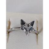 925 Silver Fox Ring – Nature-Inspired Handmade Gift for Animal Lovers G SILVER Rings