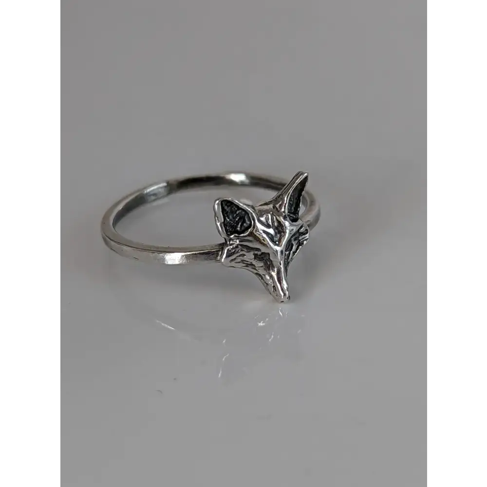 925 Silver Fox Ring – Nature-Inspired Handmade Gift for Animal Lovers G SILVER Rings